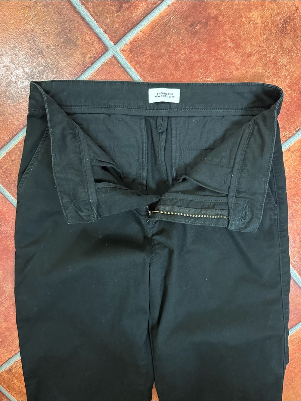 Saturdays New York City Black Stretch Chinos